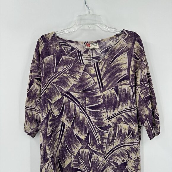 VINTAGE 90S HILO HATTIE HAWAIIAN ORIGINAL 2 piece set top skirt banana leaf XL - Picture 3 of 13